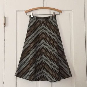 Vintage Woven Chevron Stripe Skirt